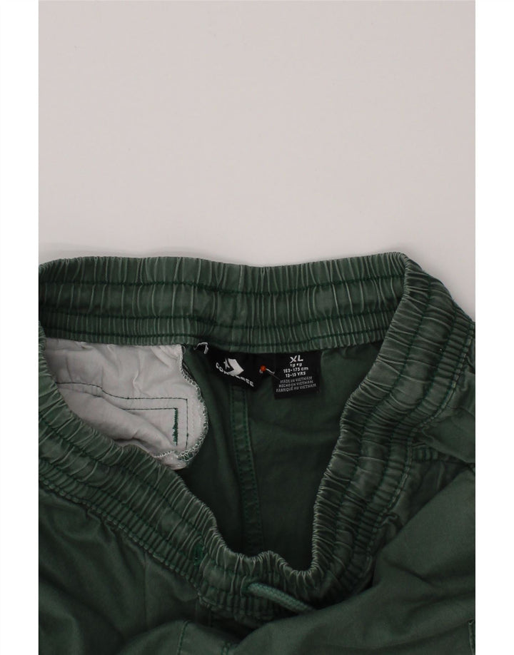 Шорты-карго CONVERSE для мальчиков 13-14 лет, XL W28, зеленый хлопок