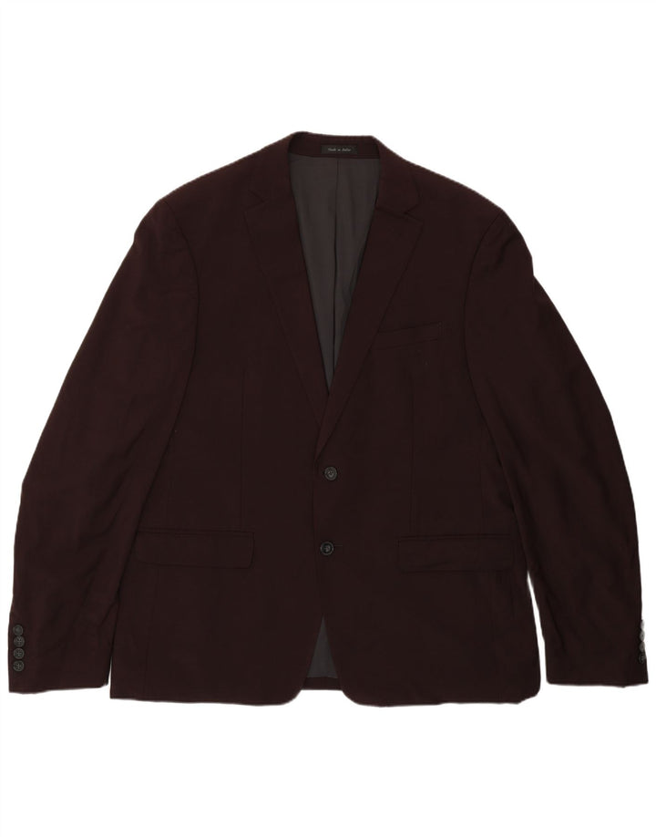 Мужской пиджак Calvin Klein Regular Fit на 2 пуговицах UK 44 2XL бордовый
