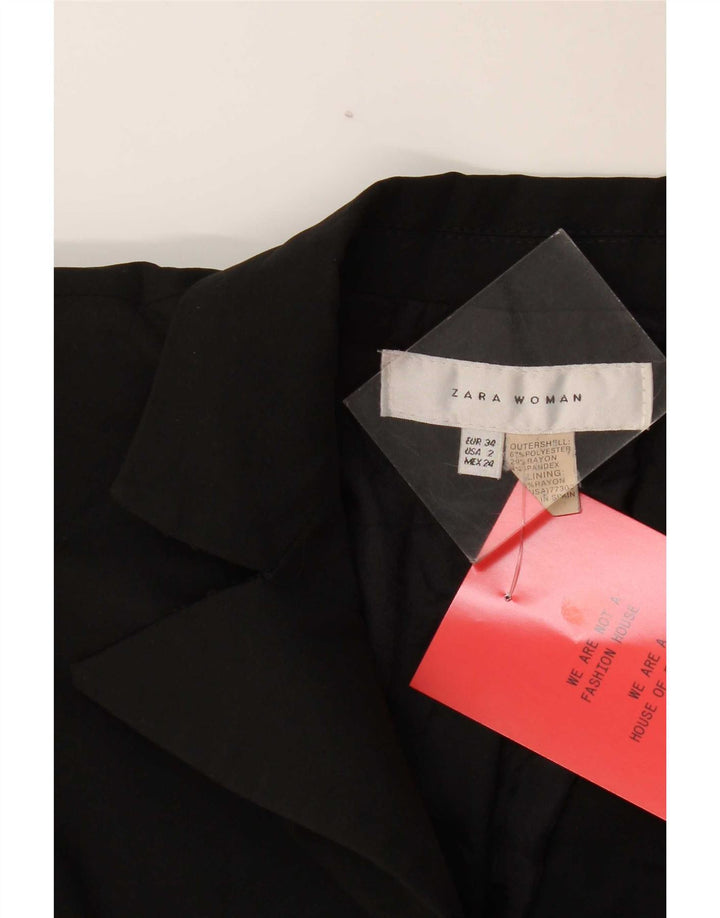 Женский пиджак на 1 пуговице Zara EU 34 2XS, черный полиэстер