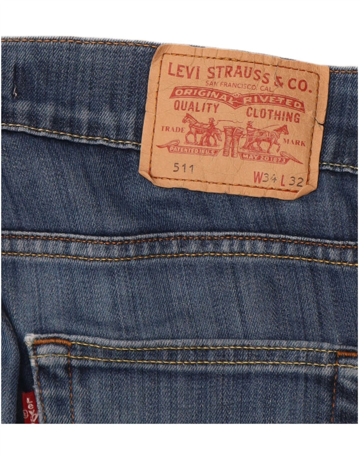 Женские джинсы Levi's Slim 511 W34 L30 синие