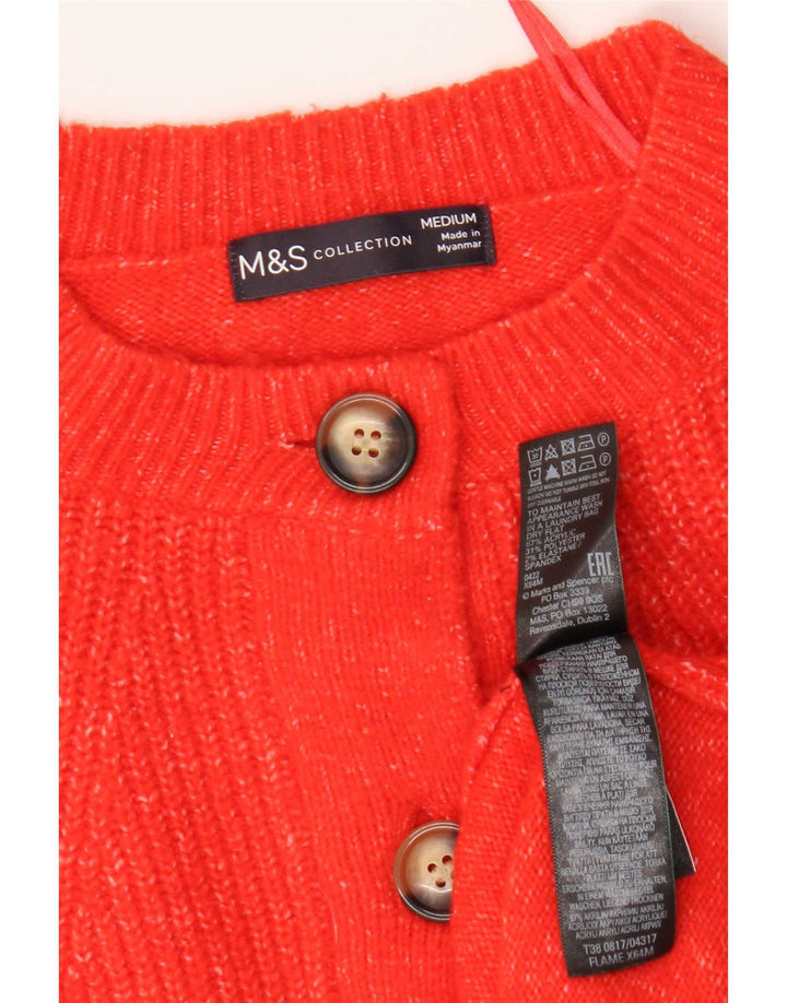 Женский кардиган Marks & Spencer UK 14, средний оранжевый акрил в крапинку
