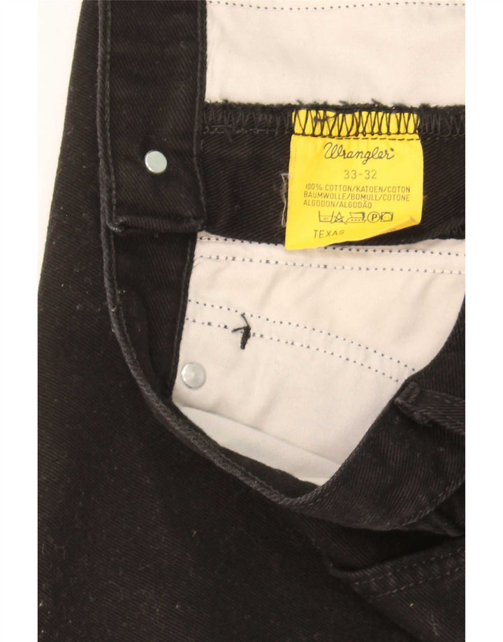 Мужские прямые джинсы Wrangler Texas W33 L32, черный хлопок