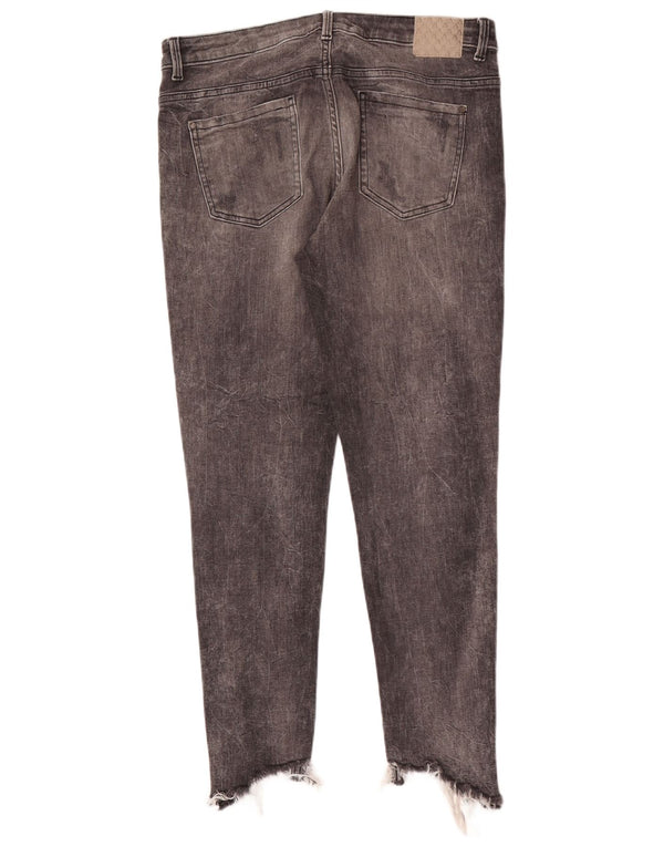 Женские потертые джинсы скинни Zara EU 40 Medium W30 L27 Серый хлопок