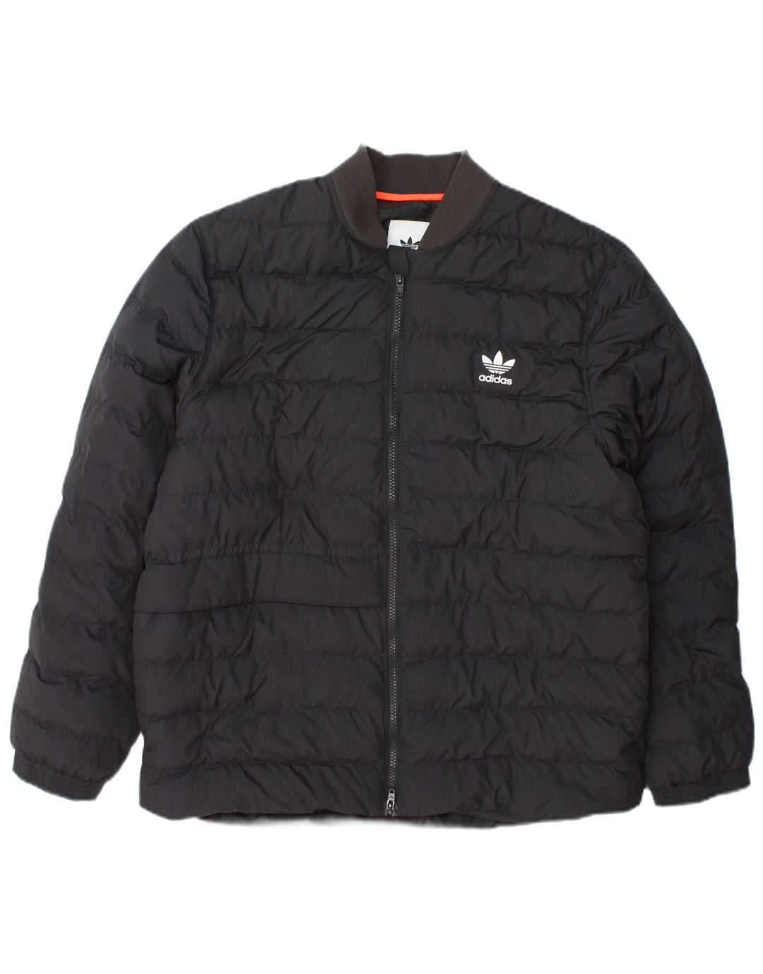 Мужская утепленная куртка-бомбер Adidas UK 38, средний серый полиэстер