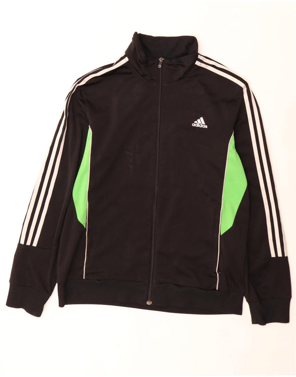 Мужская спортивная куртка Adidas UK 42/44, большой черный полиэстер с цветными блоками