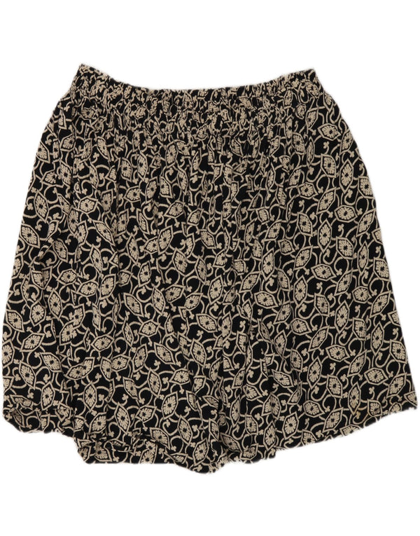 VINTAGE Womens Straight Skirt  W39 2XL Black Floral
