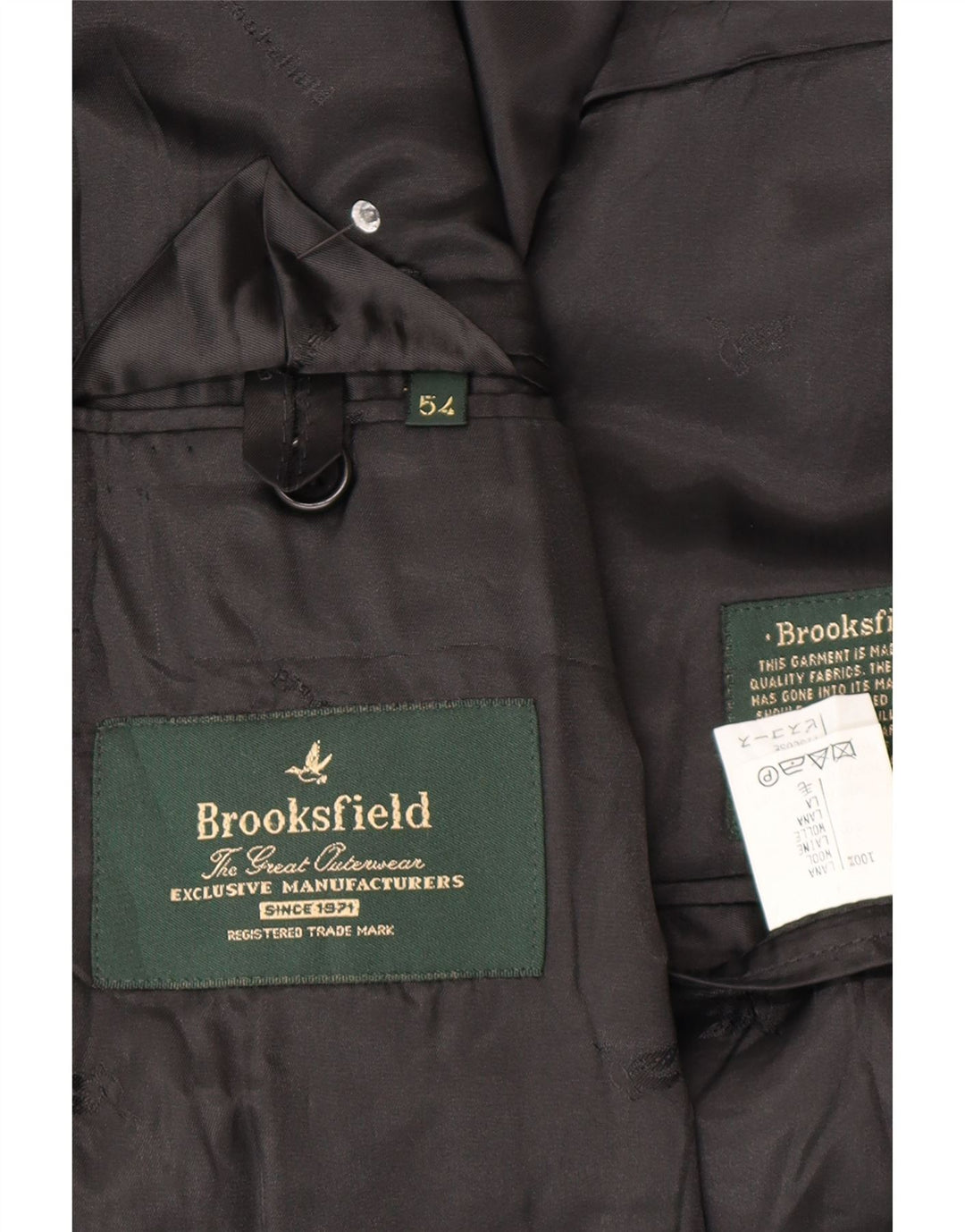 Мужской пиджак Brooksfield на 3 пуговицах IT 54 2XL Темно-синий, шерсть