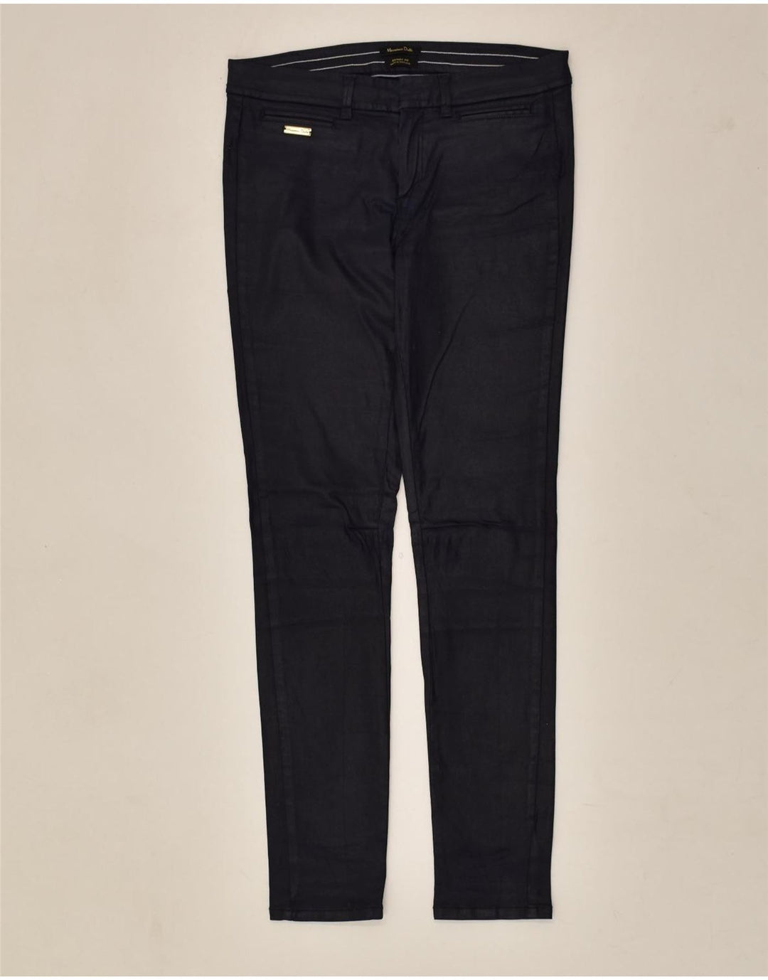 MASSIMO DUTTI Womens Skinny Casual Trousers EU 36 XS W27 L30 Navy Blue | Vintage Massimo Dutti | Thrift | Second-Hand Massimo Dutti | Used Clothing | Messina Hembry 