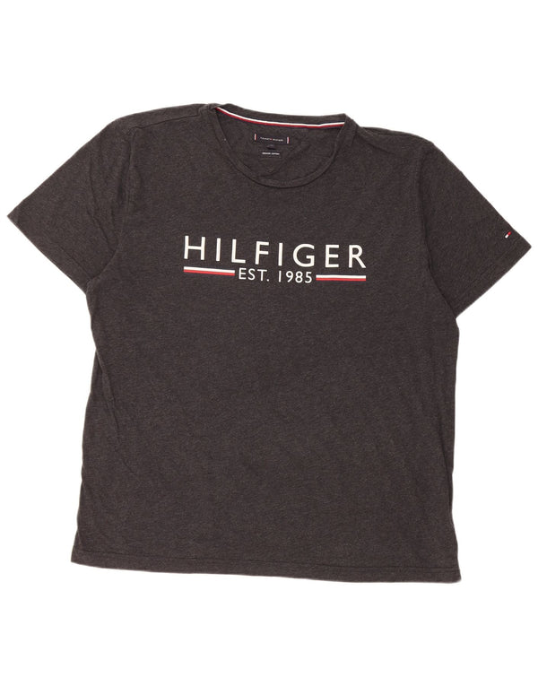 Мужская футболка с рисунком Tommy Hilfiger 2XL, серый хлопок