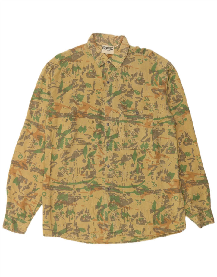 Мужская рубашка Ozone с абстрактным узором, средний желтый цвет, вискоза