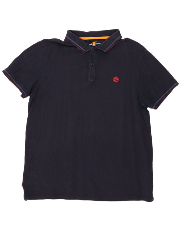 Мужская рубашка поло Timberland Slim Fit 2XL, темно-синяя, хлопок