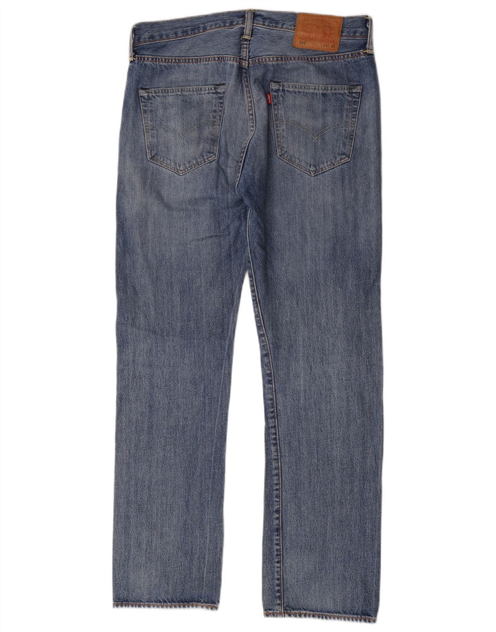 Мужские прямые джинсы Levi's 501 W34 L32 синие, хлопок