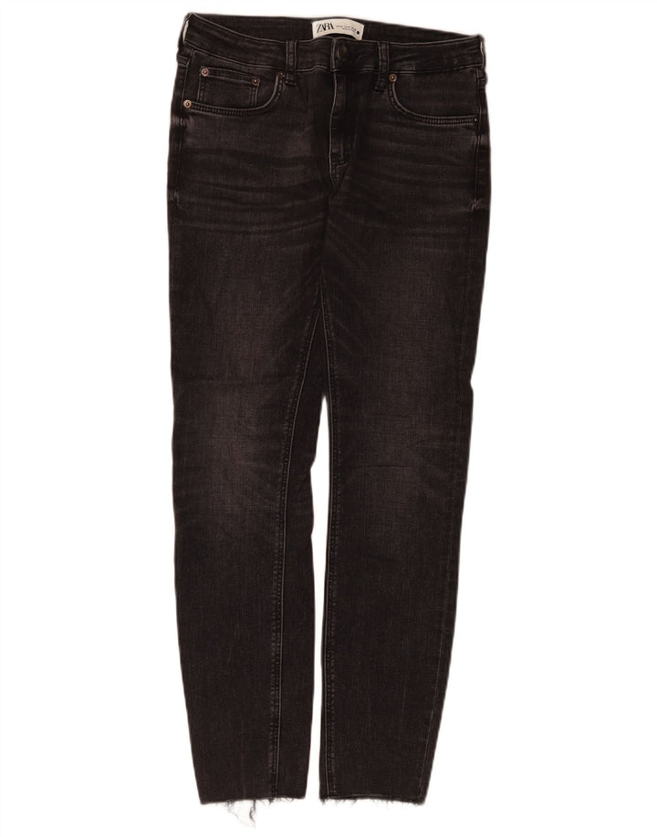 Женские узкие джинсы Zara EU 40 Medium W30 L28, черный хлопок