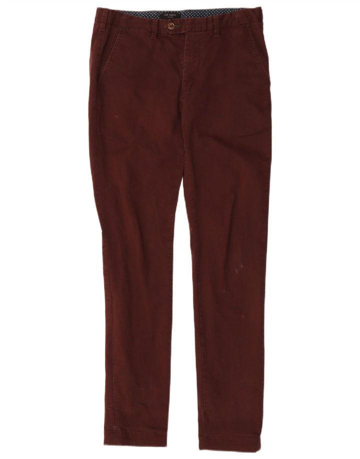Мужские узкие брюки Ted Baker W30 L31, коричневые, хлопковые