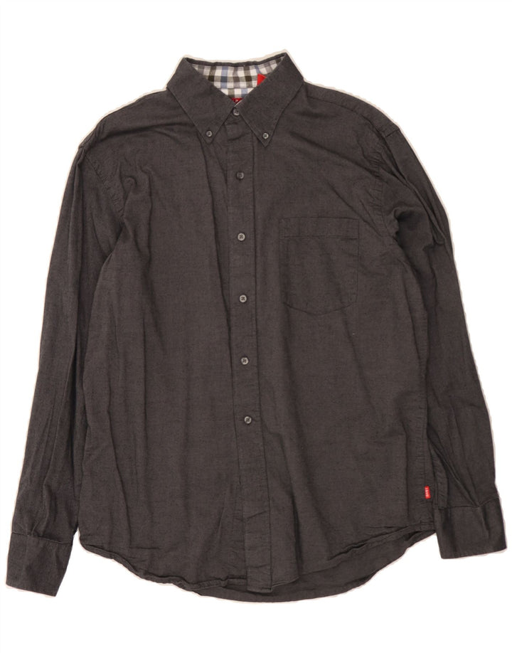 IZOD Mens Denim Shirt Medium Grey Cotton Vintage Izod and Second-Hand Izod from Messina Hembry 