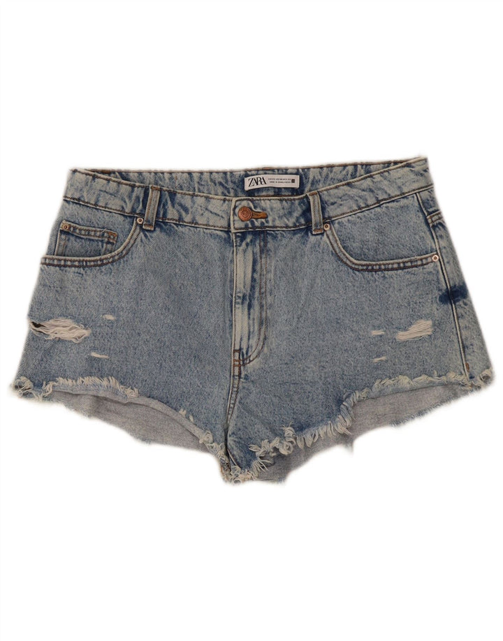 Женские джинсовые шорты Zara EU 42, большие W32, синие