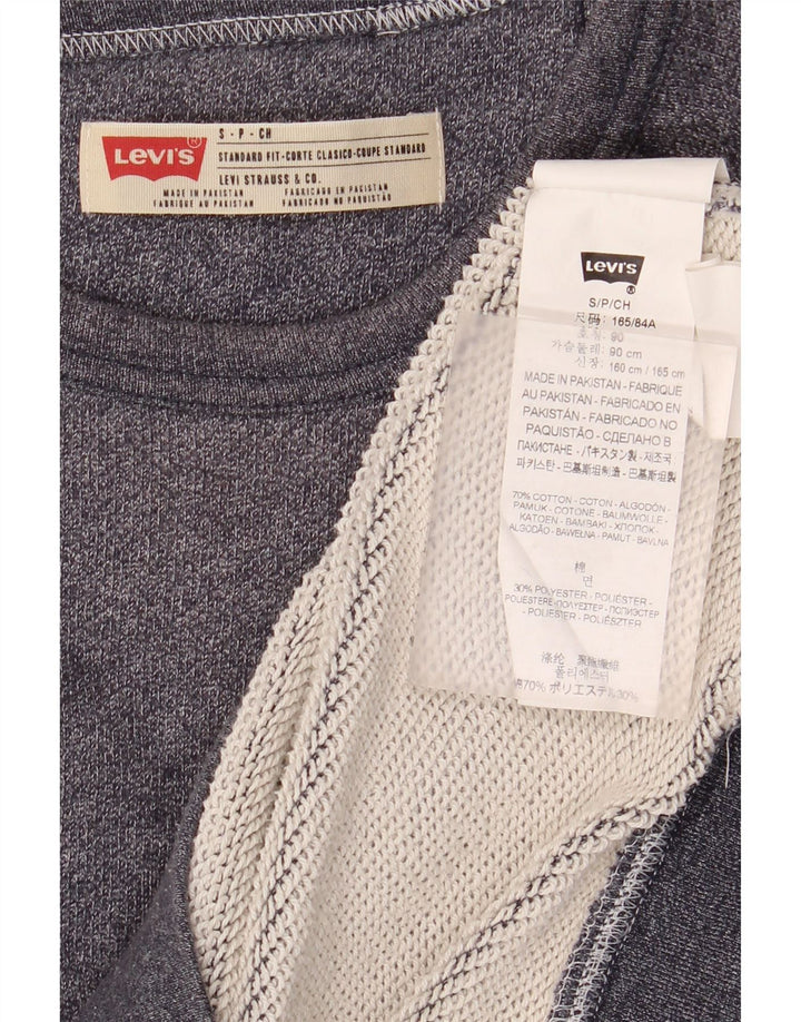 Мужской свитшот Levi's стандартного кроя, маленький хлопковый джемпер темно-синего цвета с крапинками