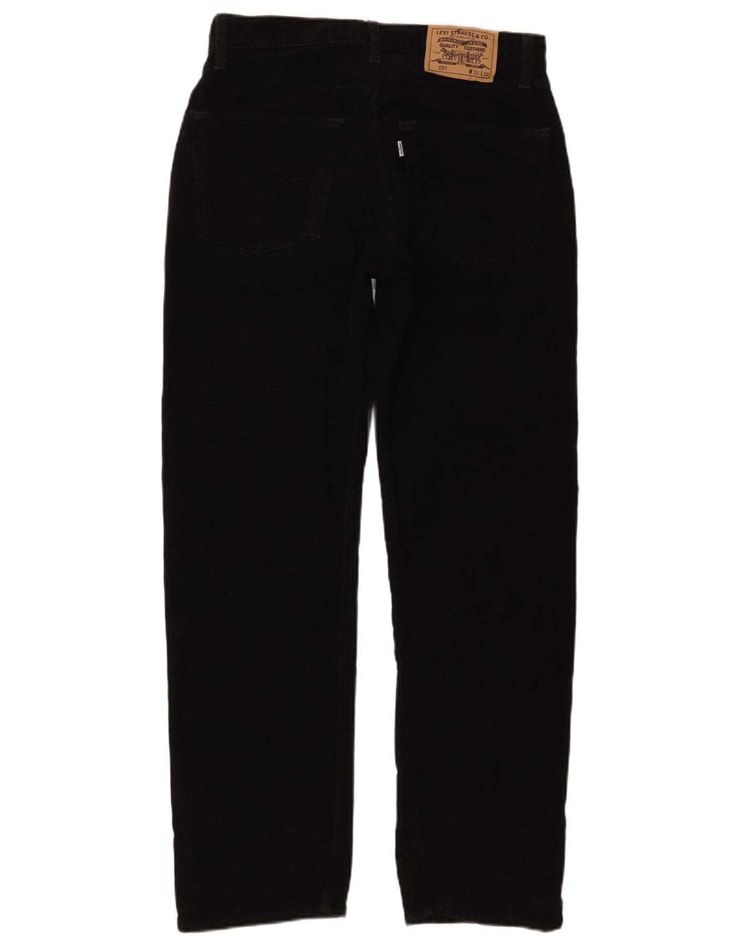 Мужские прямые джинсы Levi's 551 W32 L30, черный хлопок