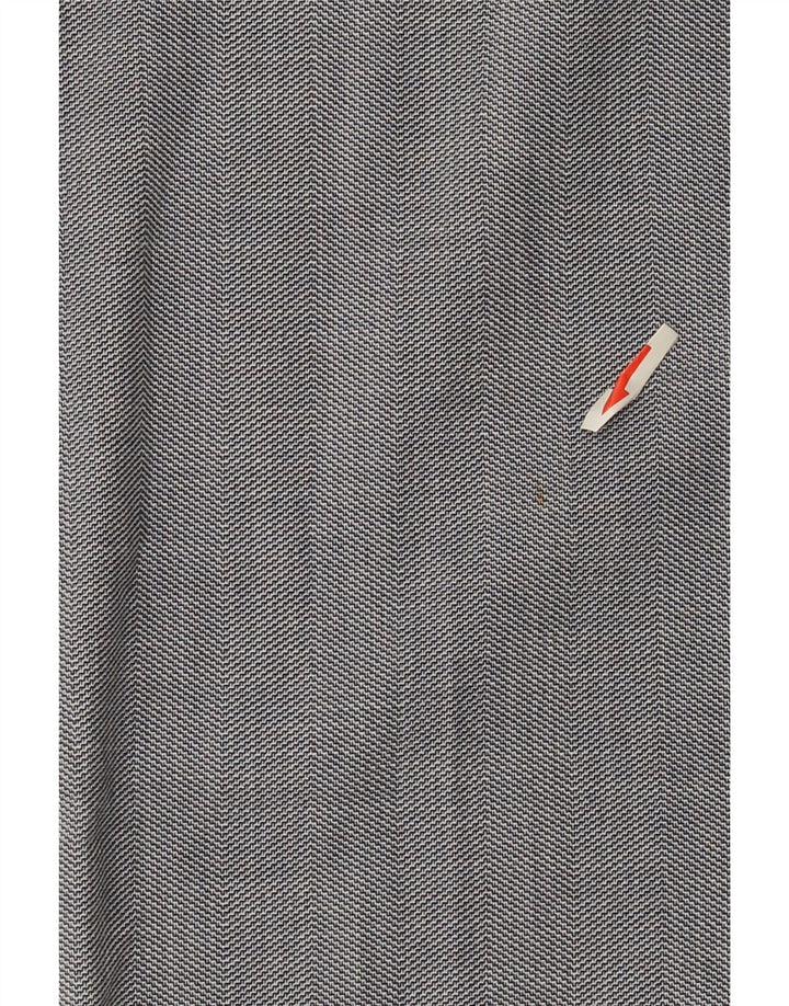 Женские узкие костюмные брюки Zara EU 40 Medium W30 L27, серый полиэстер с шевроном