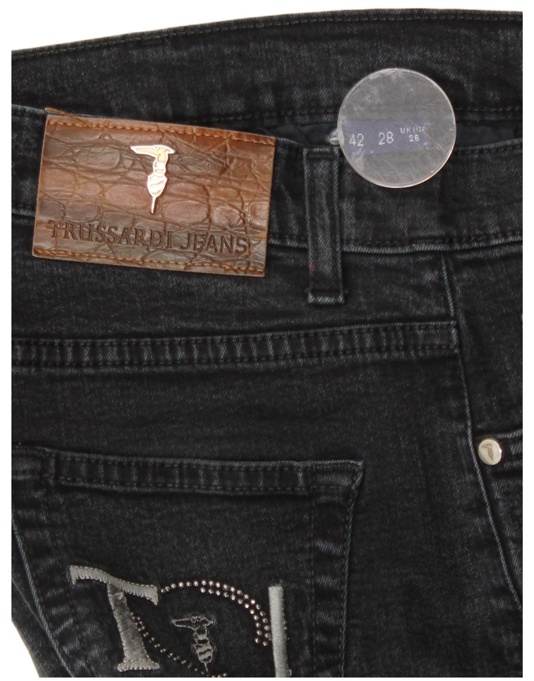 Женские прямые джинсы Trussardi W26 L29 Серые