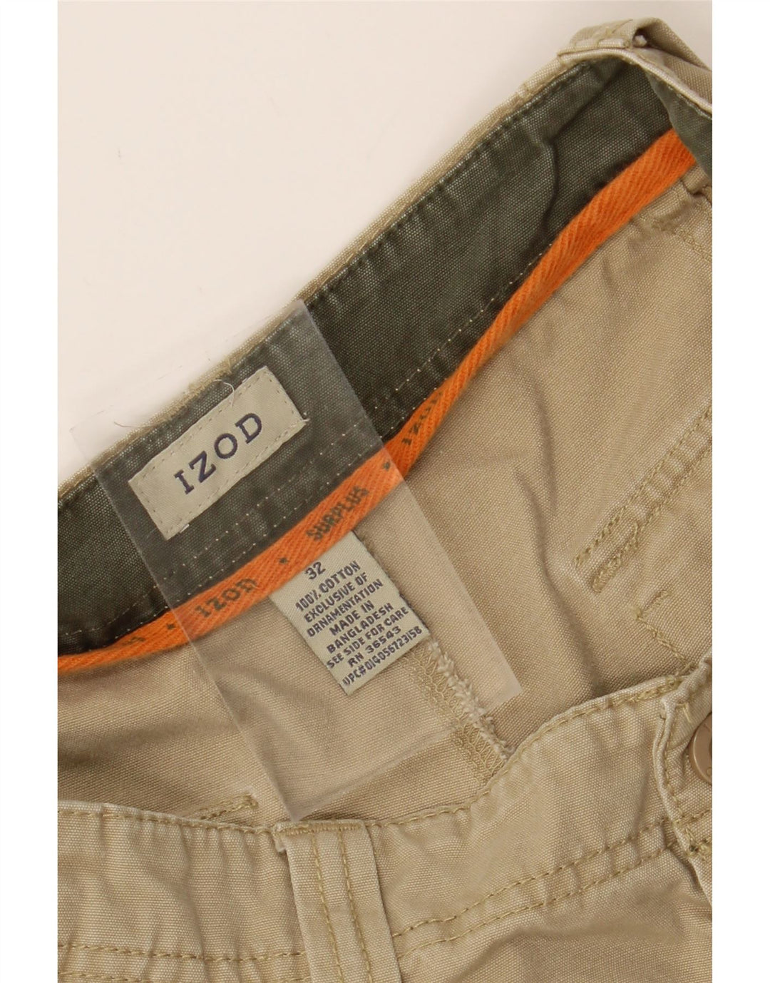IZOD Mens Cargo Shorts W32 Medium Khaki Cotton Vintage Izod and Second-Hand Izod from Messina Hembry 