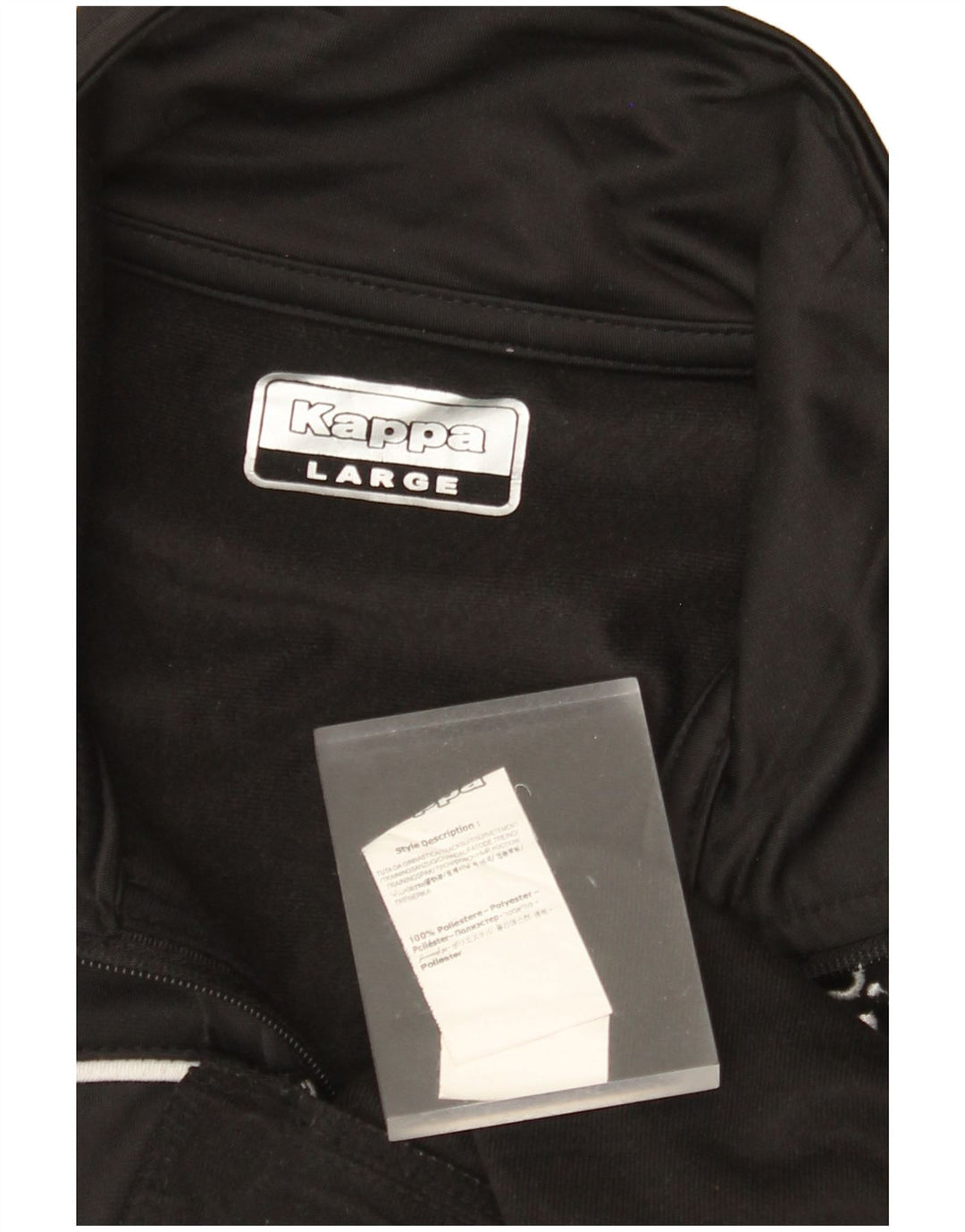 KAPPA Мужской спортивный костюм с графическим рисунком, верхняя куртка, большой черный полиэстер