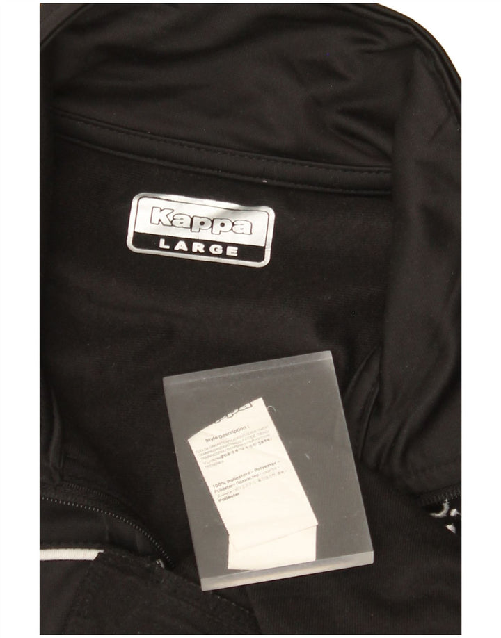 KAPPA Мужской спортивный костюм с графическим рисунком, верхняя куртка, большой черный полиэстер