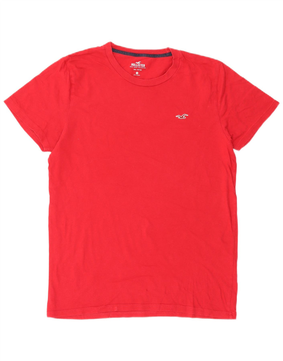 Мужская футболка Hollister Top среднего красного цвета из хлопка