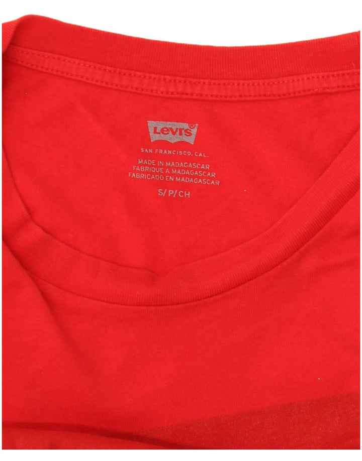 Женская футболка с рисунком Levi's Top UK 10, маленькая красная