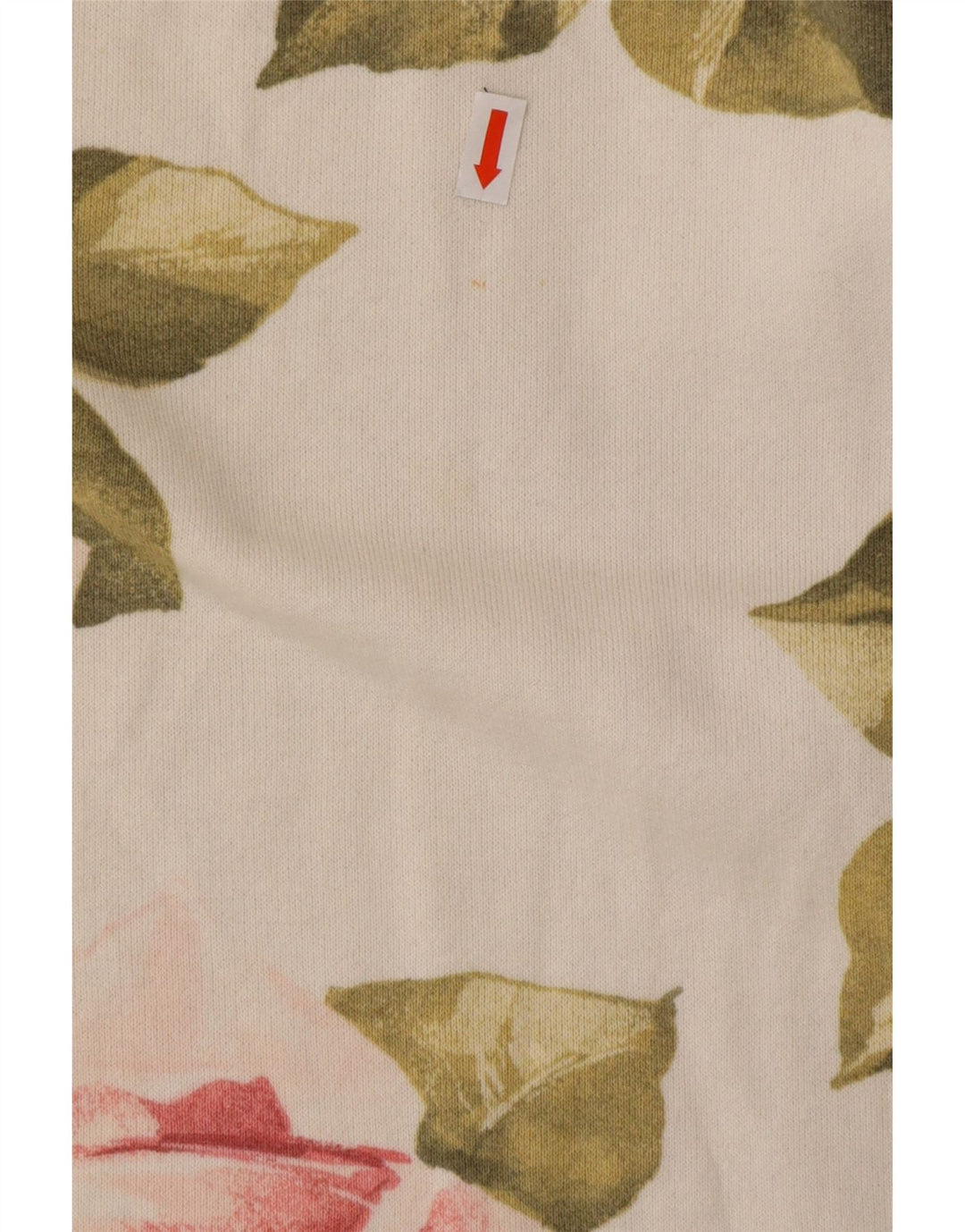 ВИНТАЖНЫЙ женский топ с длинным рукавом, Великобритания, 16, большой размер, белый, хлопковый с цветочным принтом