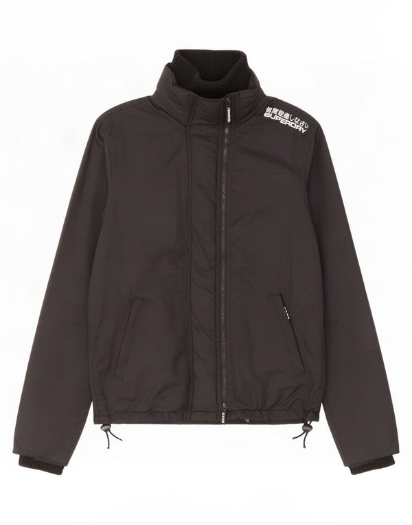 Мужская дождевик с рисунком Superdry UK 40, большой черный нейлон