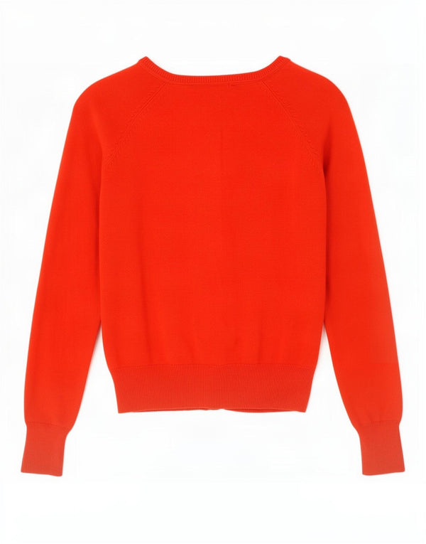 Женский кардиган Zara UK 10, маленький красный хлопковый свитер