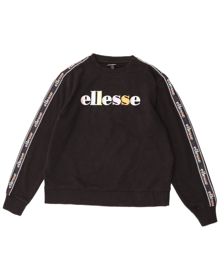 Женский джемпер оверсайз с рисунком Ellesse UK 10, маленький черный