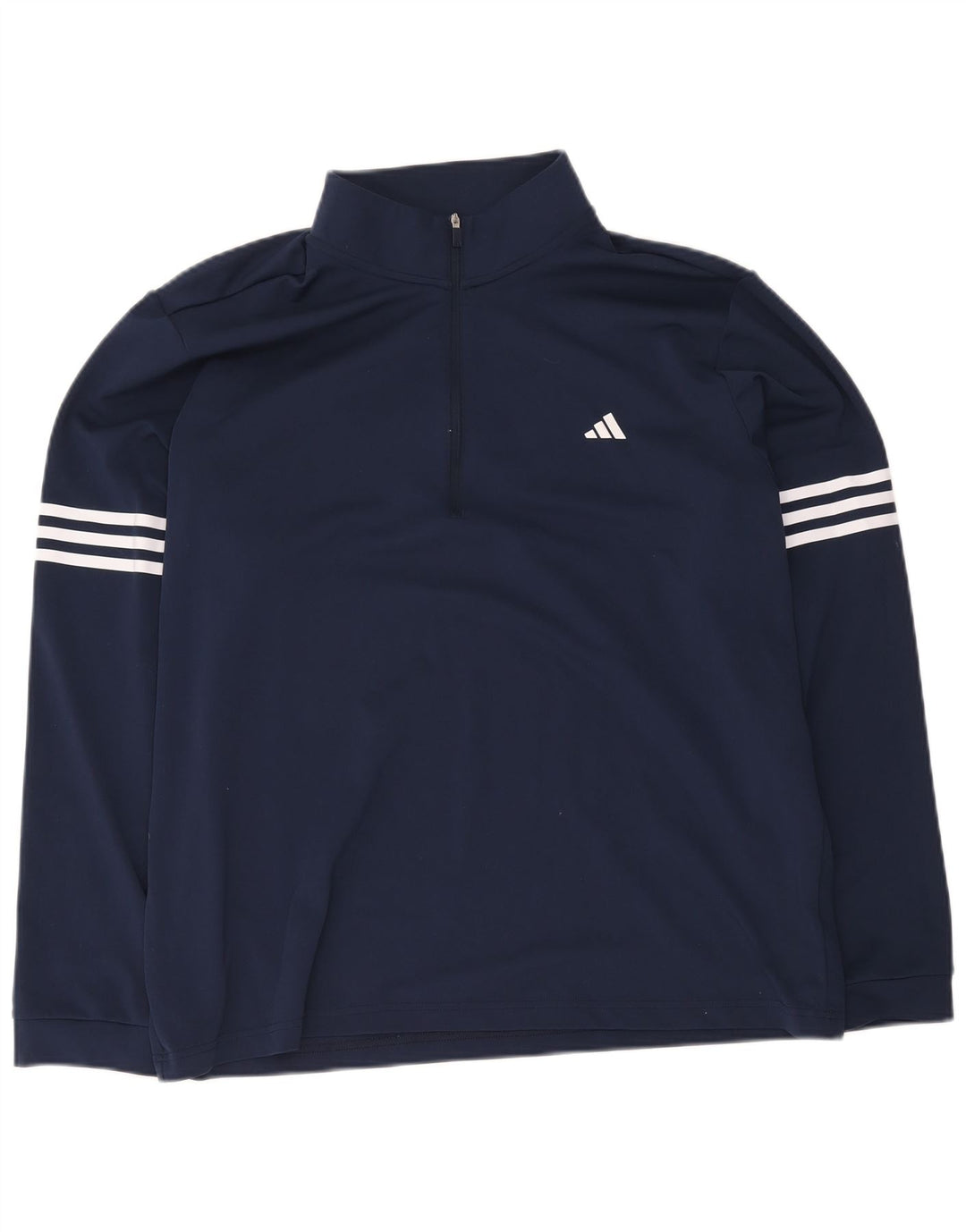 Adidas Мужской пуловер с воротником на молнии Спортивный костюм Top XL Темно-синий полиэстер