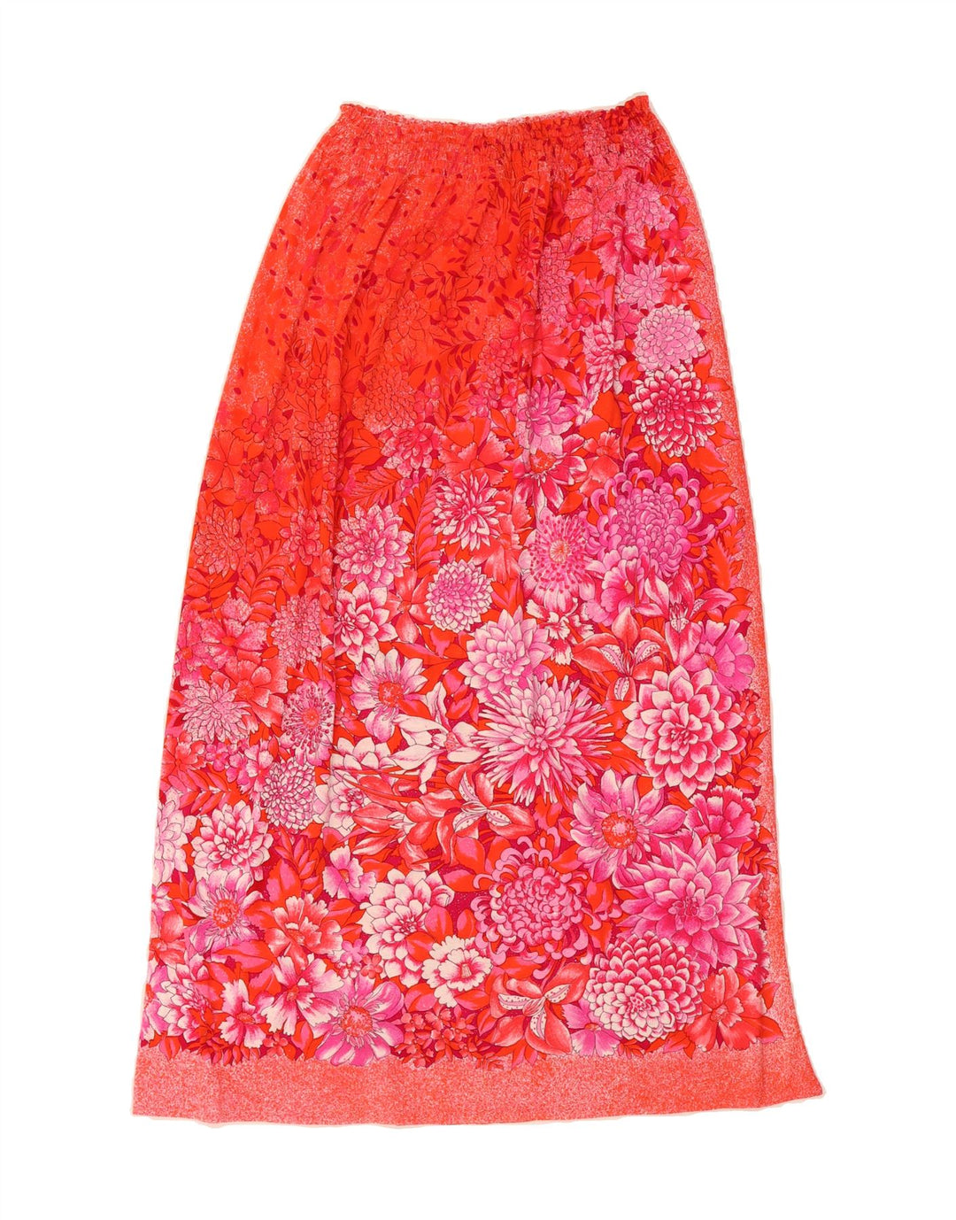 VINTAGE Womens Maxi Skirt W32 Large Red Floral Vintage Vintage and Second-Hand Vintage from Messina Hembry 