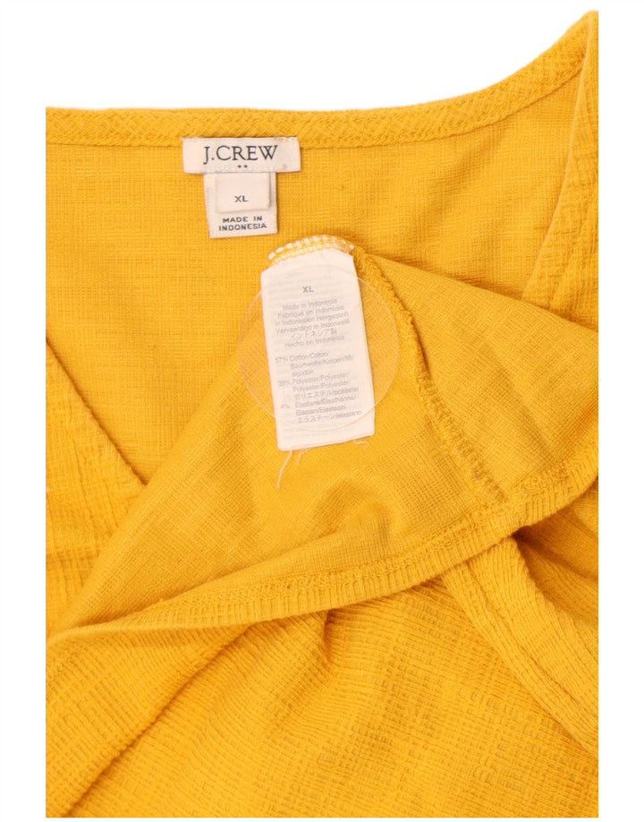 Женская блузка с завязкой спереди J. Crew, британский цвет 18 XL, желтый хлопок
