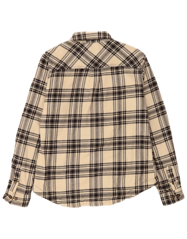 Женская фланелевая рубашка Carhartt Lumberjack UK 6 XS, хлопковая бежевая клетка