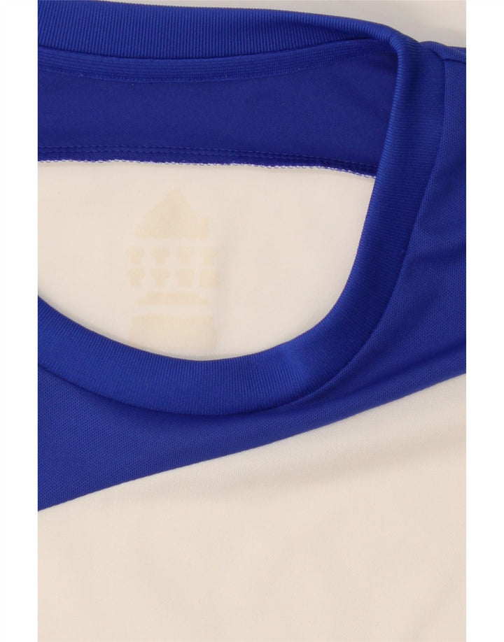 ADIDAS Mens Climalite T-Shirt Top XL White Colourblock Polyester Vintage Adidas and Second-Hand Adidas from Messina Hembry 