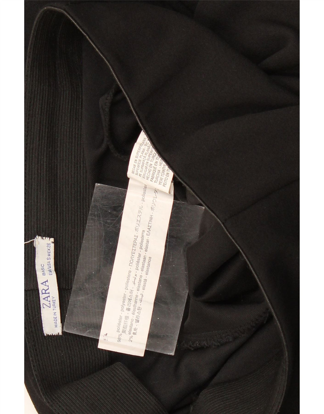 Женские широкие капри ZARA, маленькие W26 L20, черный полиэстер