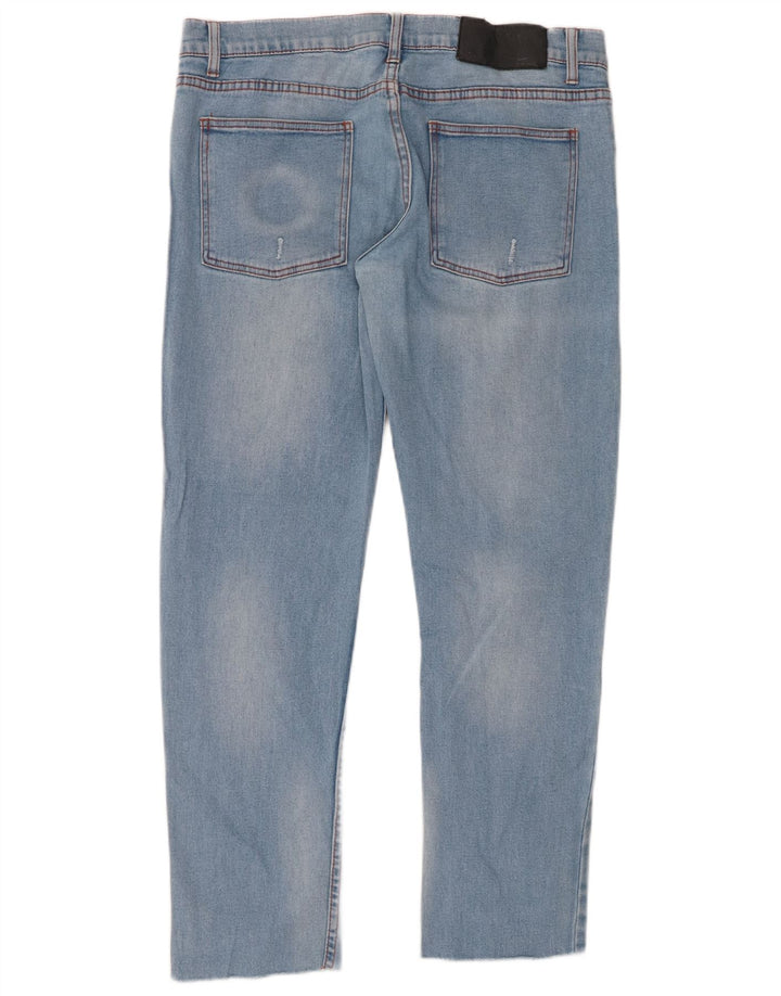 CHEAP MONDAY Мужские потертые узкие джинсы W32 L28 Синий хлопок