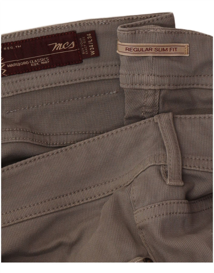 Мужские повседневные брюки Marlboro Classics Regular Slim Fit W34 L34 Серые