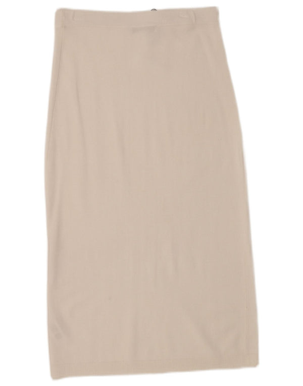 Женская трикотажная юбка миди Zara Medium W28 Белая вискоза
