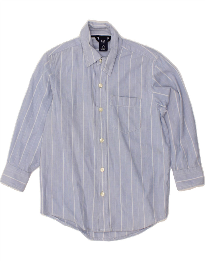 GAP Boys Shirt 6-7 Years Small Blue Striped Vintage Gap and Second-Hand Gap from Messina Hembry 