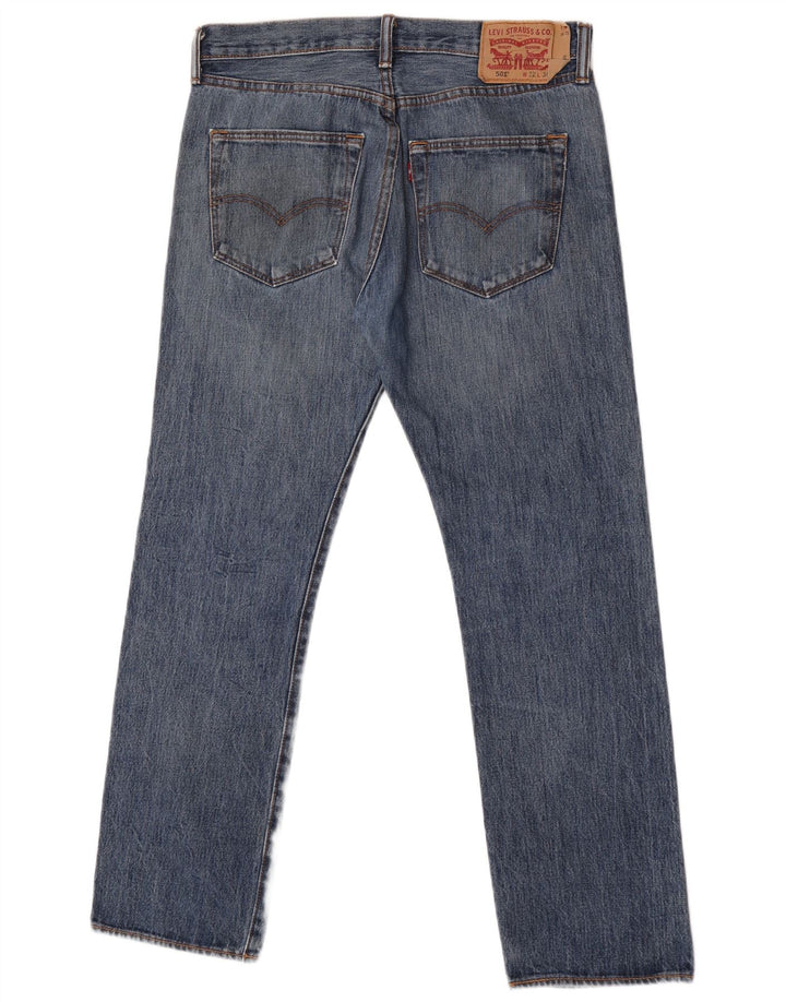 Мужские прямые джинсы Levi's 501 W32 L30 синие, хлопок
