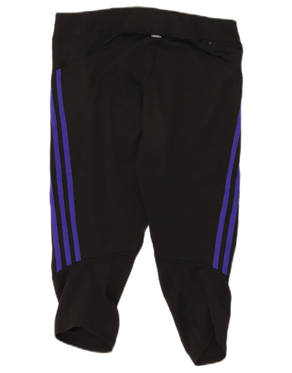 Женские леггинсы-капри Adidas Climalite UK 14, средний черный полиэстер