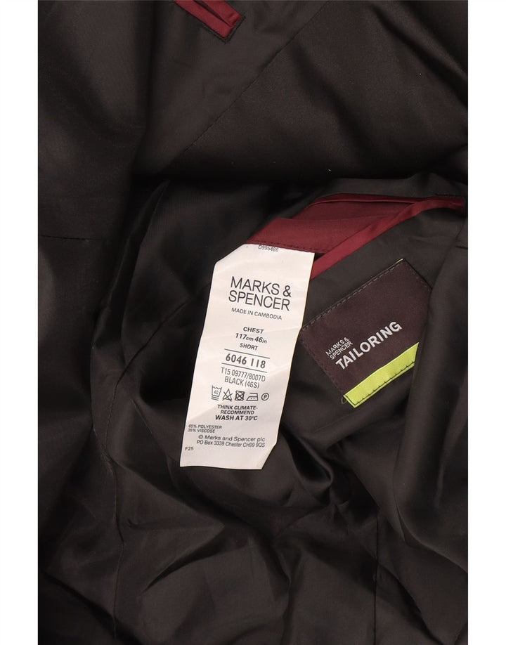 Мужской короткий пиджак на двух пуговицах Marks & Spencer UK 40, большой черный