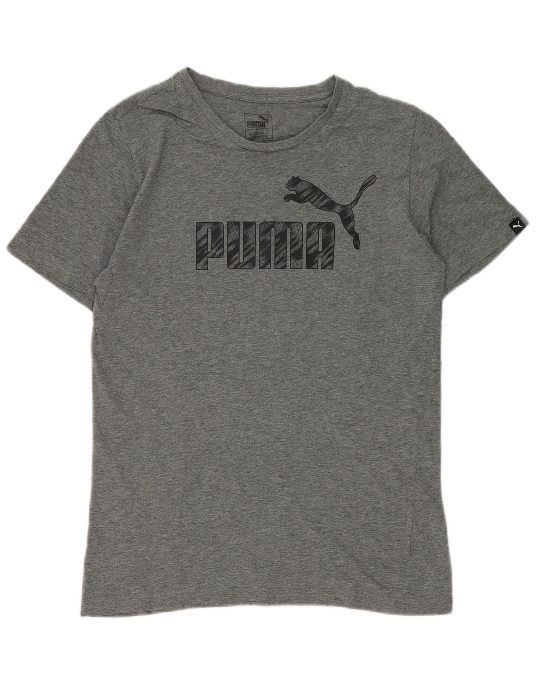 Мужская футболка с рисунком Puma, маленькая, серая