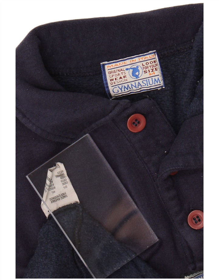 Мужской свитер с воротником поло GYMNASIUM, джемпер среднего размера, темно-синий, хлопок