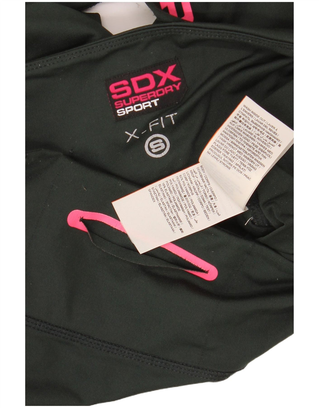 SUPERDRY Женские леггинсы с рисунком UK 10, маленькие, зеленые, полиамид