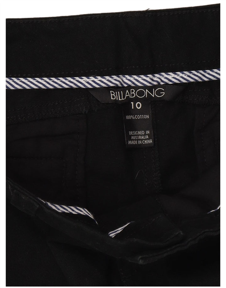 Женские шорты Billabong US 10, большие, черные, хлопковые, W32